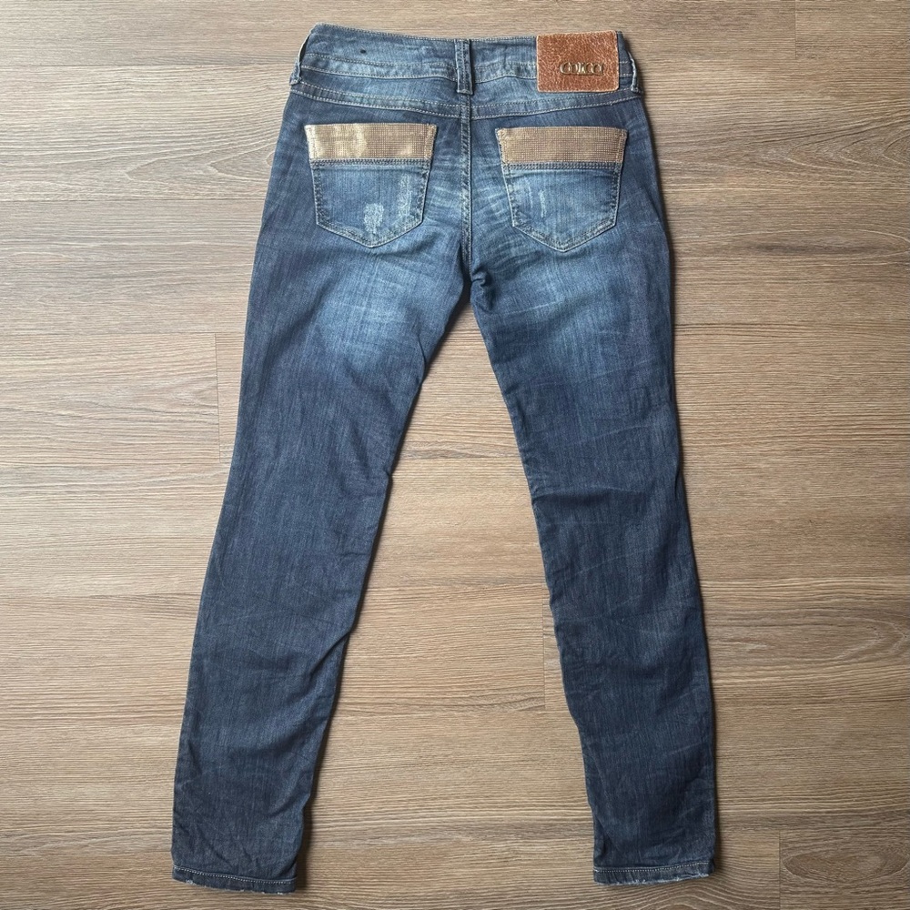 Colcci Jeans with Gold Sequin Detail - Size 4 - Picture 3 of 7